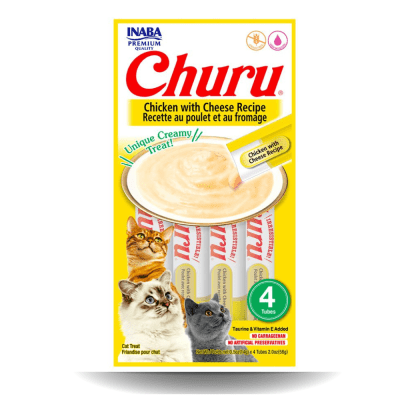 Churu gatos Pollo Queso 4 tubos 60gr
