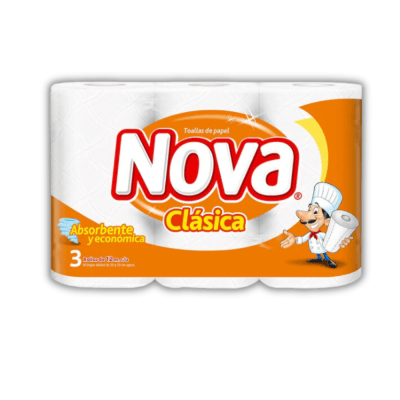 TOALLA NOVA CLASICA 3 ROLLOS