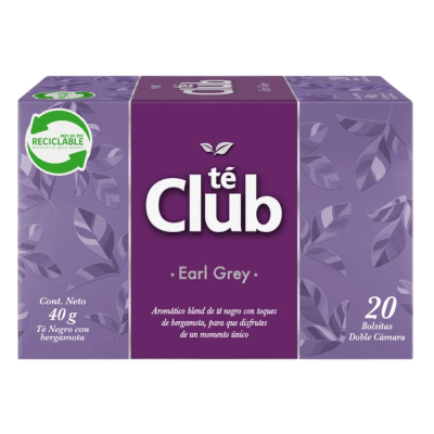 TE CLUB EARL GREY 20 BOLSITAS
