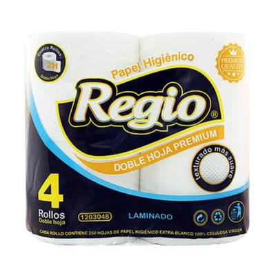 PAPEL HIGIENICO REGIO 4 ROLLOS PREMIUM