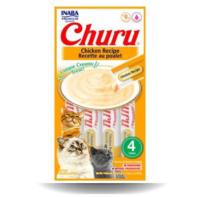 Churu gatos Chicken Recipe 4 tubos 56gr