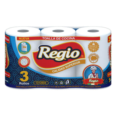 REGIO TOALLA DE COCINA 3 ROLLOS
