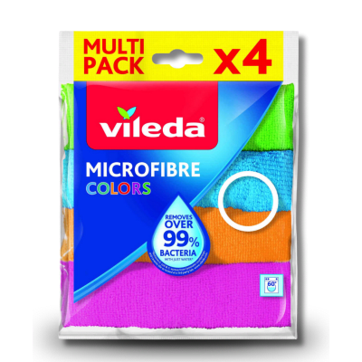 PAÑOS MICROFIBRA COLORS VILEDA X4