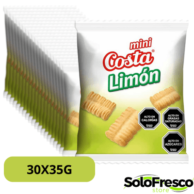 CAJA GALLETAS COSTA MINI COSTA LIMON 30X35G