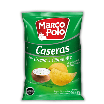 MARCO POLO PAPAS CASERAS SABOR CREMA Y CIBOULETTE 180G