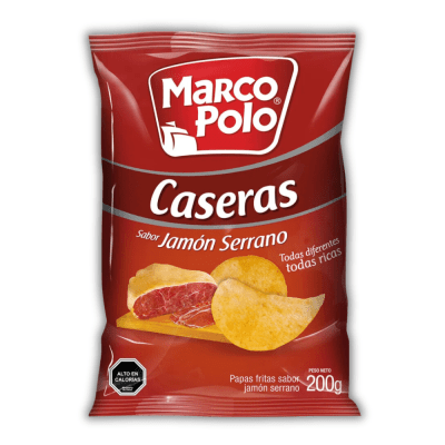 MARCO POLO PAPAS CASERAS SABOR JAMON SERRANO 200G