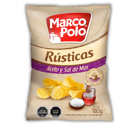 MARCO POLO PAPAS RUSTICAS ACETO SAL DE MAR 185G