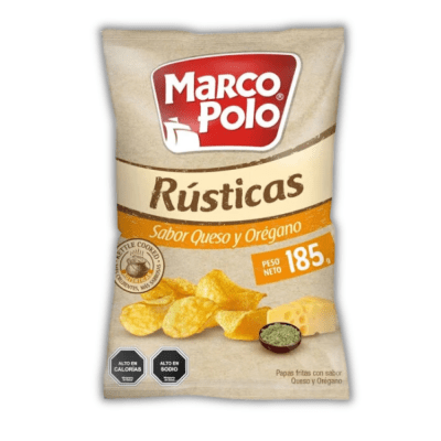 MARCO POLO PAPAS RUSTICAS QUESO Y OREGANO 185GR
