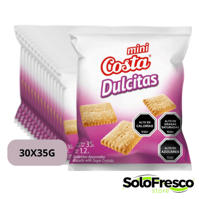 CAJA GALLETAS COSTA MINI DULCITA 30X35G