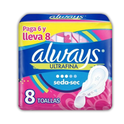 TOALLAS ALWAYS ULTRA FINA X8