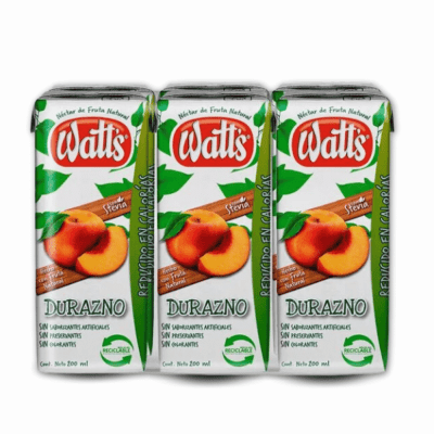 WATTS DURAZNO X6 200 ML
