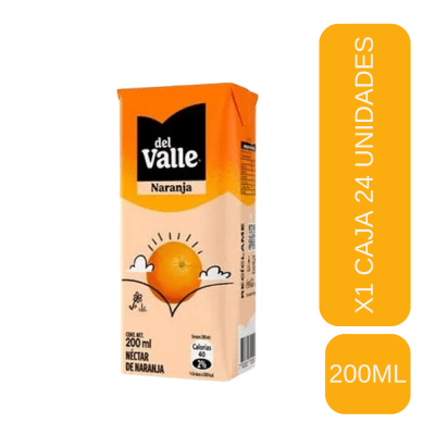 JUGO DEL VALLE NARANJA 200ML X24