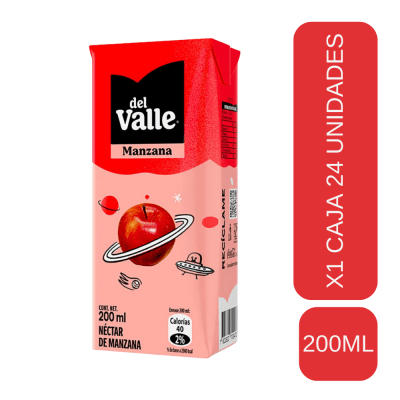 JUGO DEL VALLE MANZANA 200ML X24