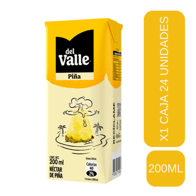 JUGO DEL VALLE PIÑA 200ML X24
