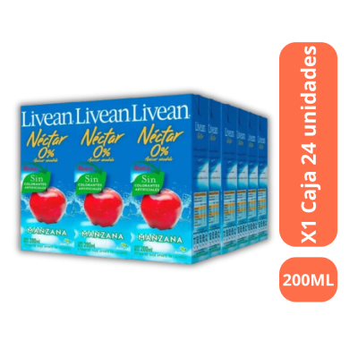 JUGO LIVEAN 200ML X24 MANZANA
