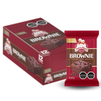 BROWNIE CHIP NUTRABIEN  72GR X12