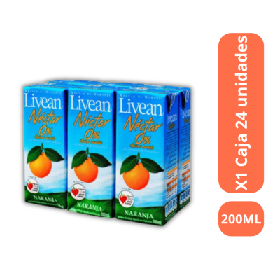 JUGO LIVEAN 200ML X24 NARANJA
