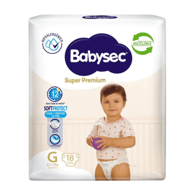 PAÑAL BABYSEC SUPER PRE G 18UND