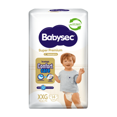 PAÑAL BABYSEC SUPER PRE XXG 14 UND