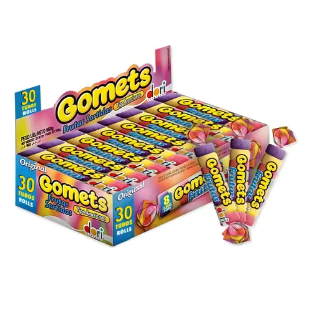 GOMA TUBO SABOR TUTIFRUTI CAJA X 30U1