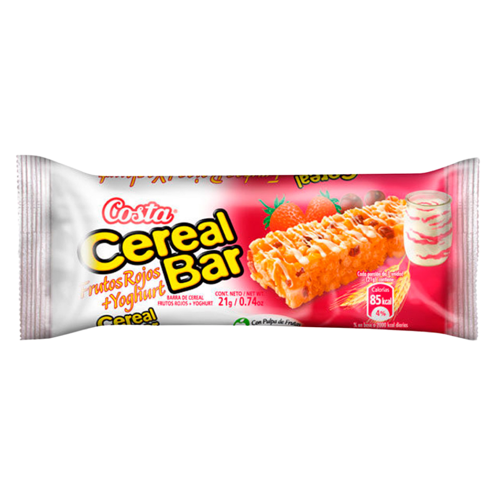 BARRA CEREAL BAR COSTA FRUTOS ROJOS 21GR1