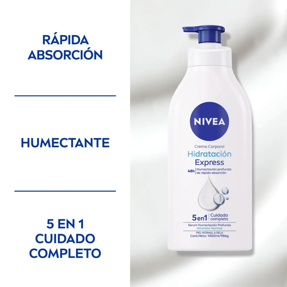 NIVEA CREMA  HIDRATACION EXPRESS 5EN1 1000ML2