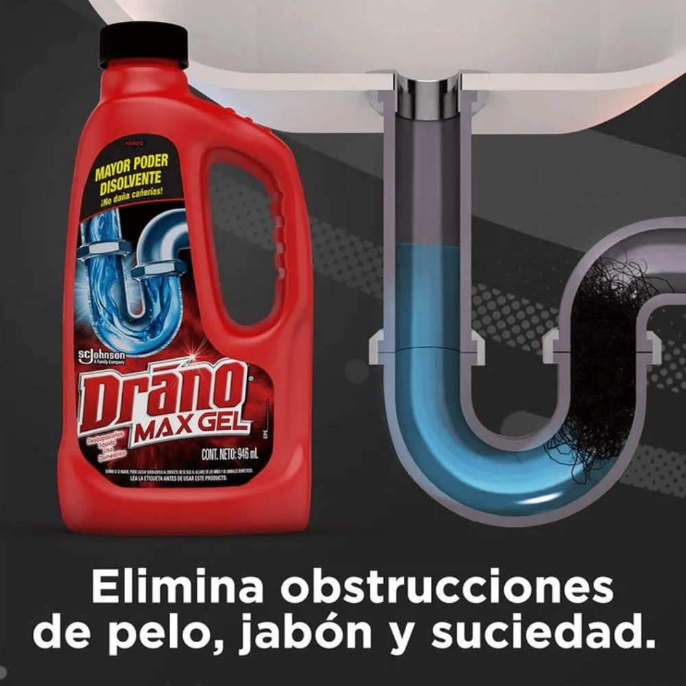 DRANO MAX GEL DESTAPACAÑERIAS 946ML2