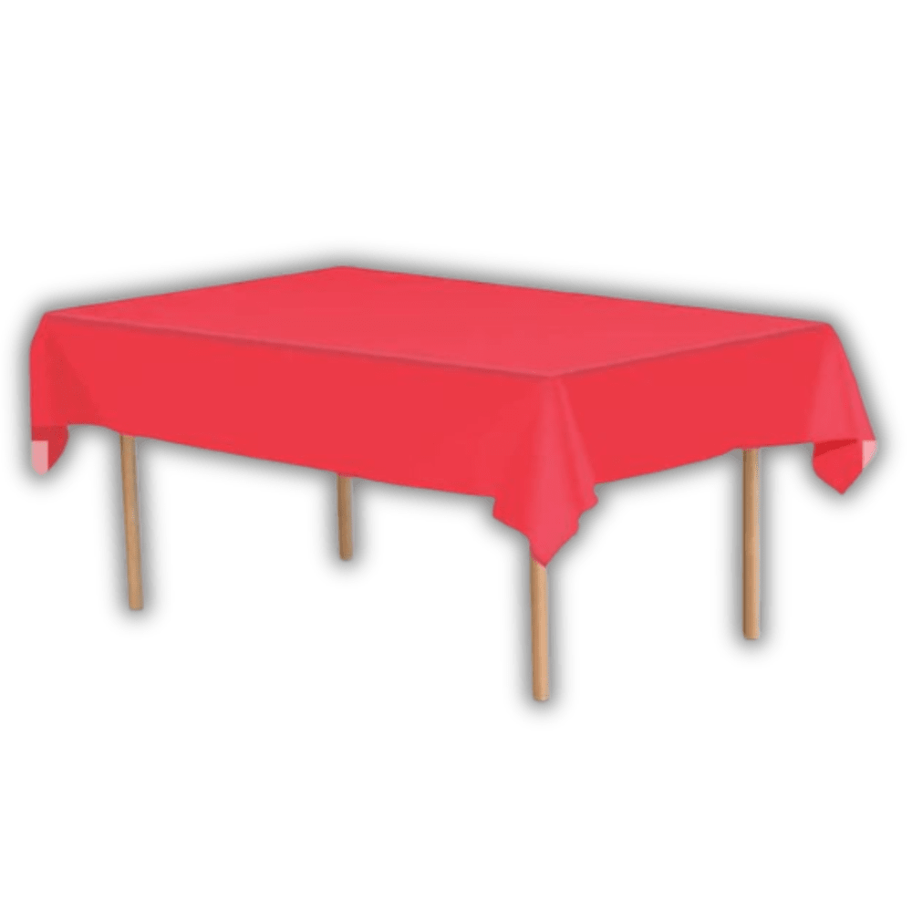 FECO MANTEL PLASTICO 137X274 CM ROJO2