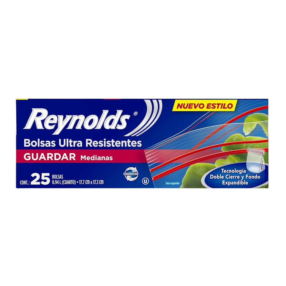 REYNOLDS ZIPPER BAGS 25U M1