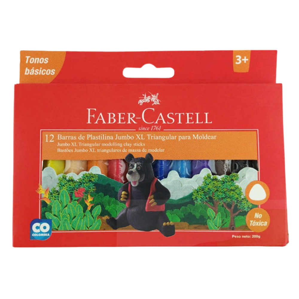 PLASTILINA JUMBO  XL TRIANGULAR FABER CASTELL1