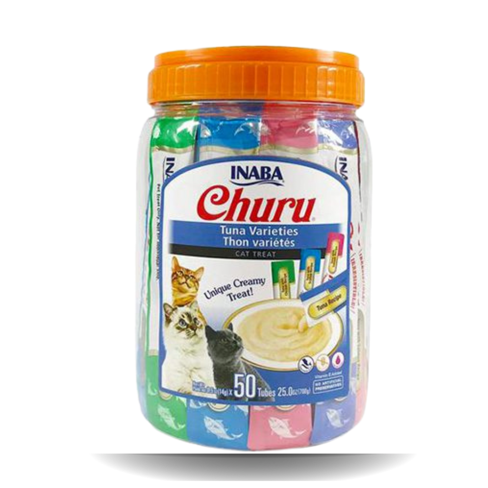 Tarro Churu Gatos - 50 tubos variedades Atun (700 g)1