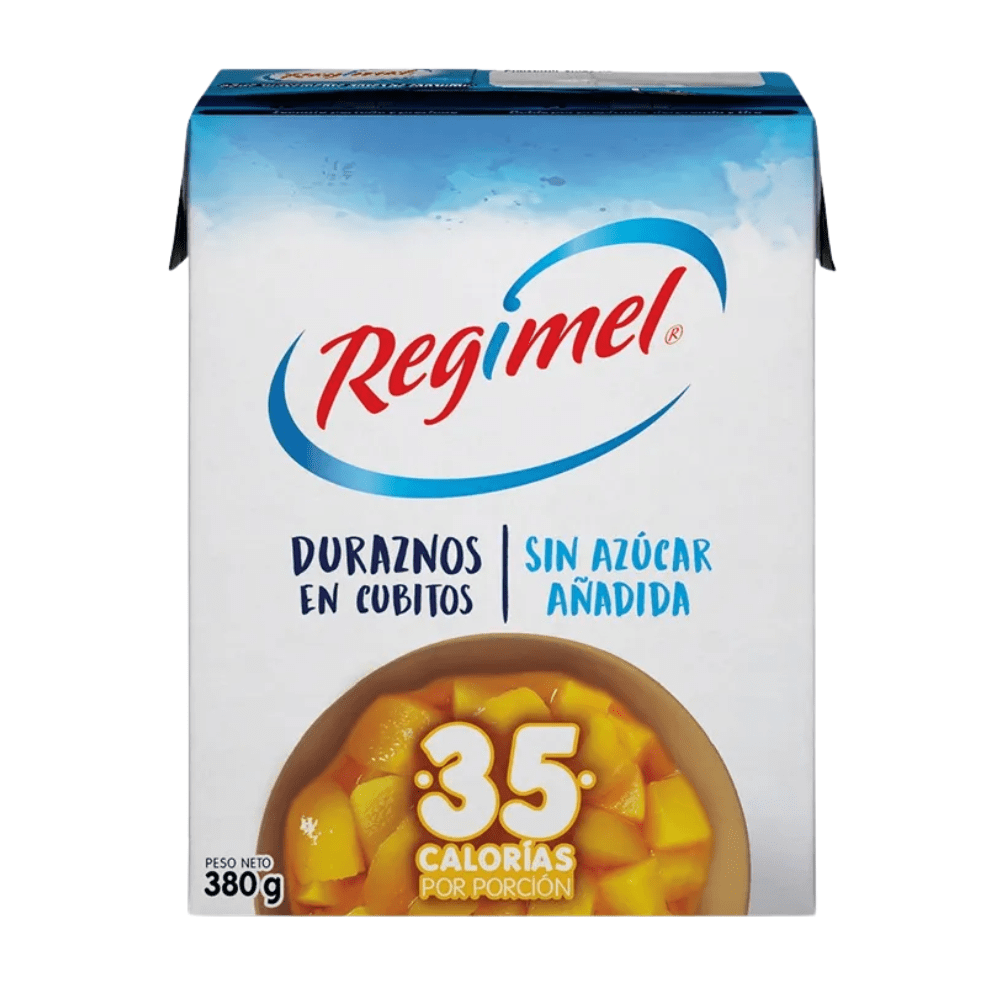 DURAZNOS EN CUBITOS REGIMEL 380G1