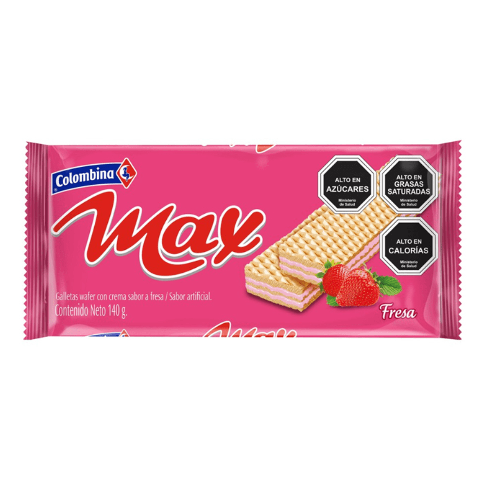 GALLETA MAX FRUTILLA COLOMBINA 24G1