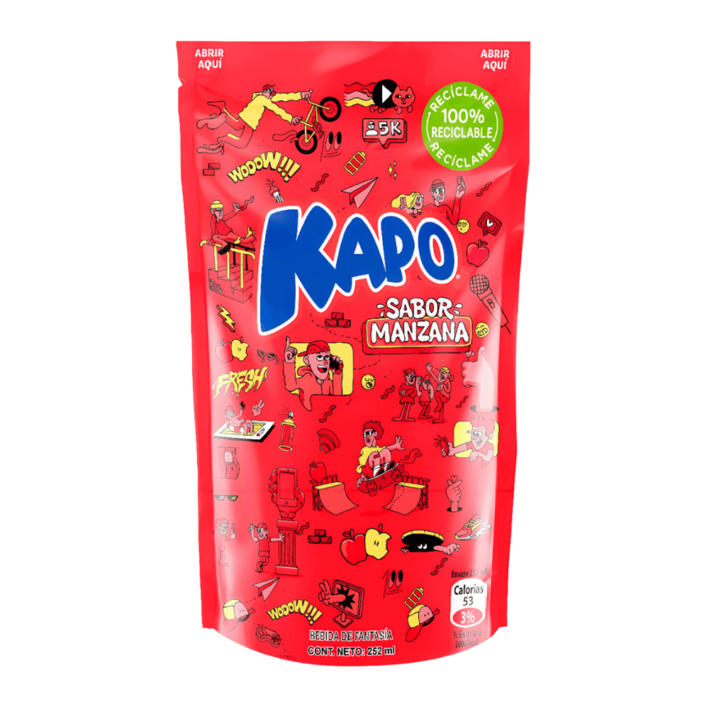JUGO KAPO SABOR MANZANA 252ML1