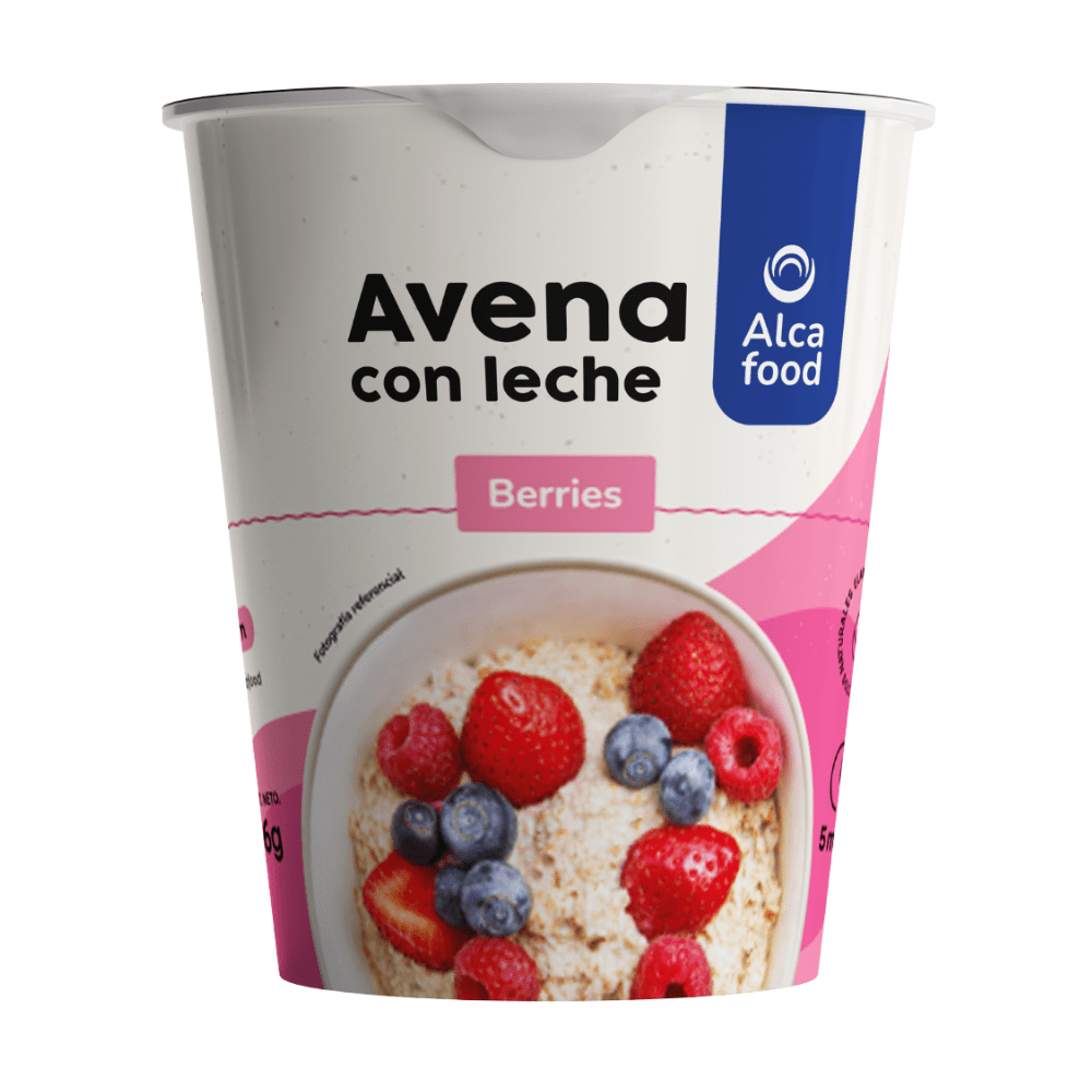 AVENA CON LECHE BERRIES ALCAFOOD 66G1