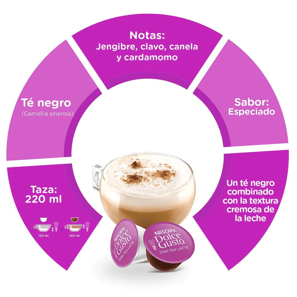 Capsulas Dolce Gusto Chai Tea Llatte 99,5G2