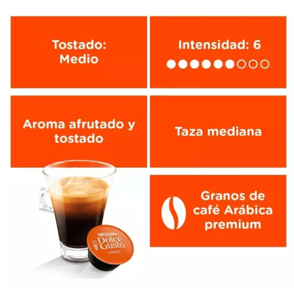 CAPSULAS DOLCE GUSTO LUNGO 70GX104