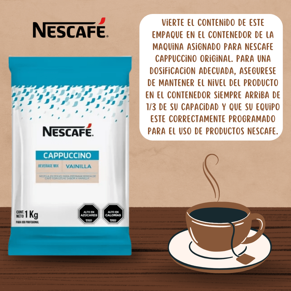 Nescafé Alegria Cappuccino Vainilla 1kg2