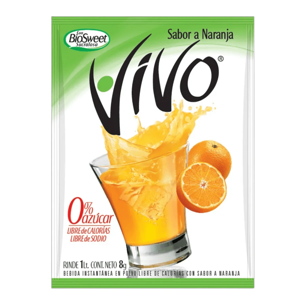JUGO EN POLVO VIVO DURAZNO 8G1