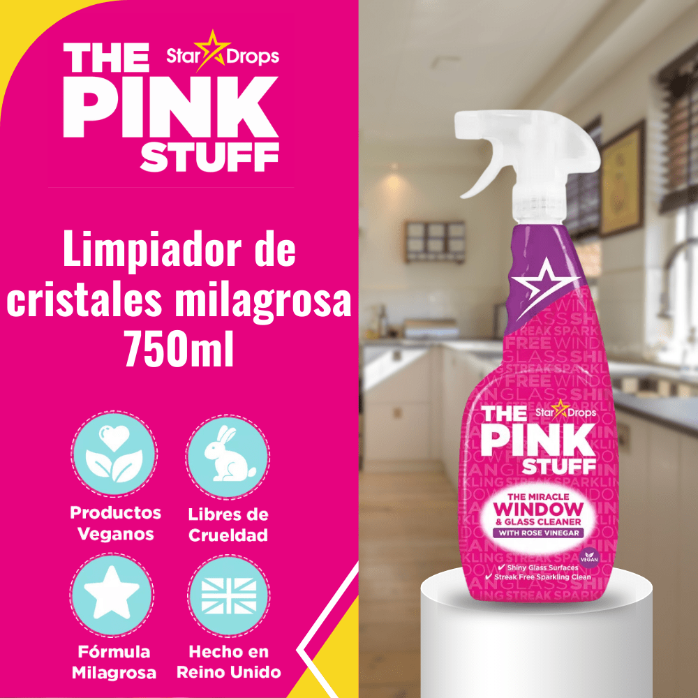Limpiavidrios Vinagre Rosa The Pink Stuff 750 ml2