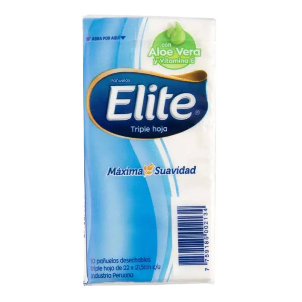 PAÑUELO ELITE INDV CON ALOE VERA 10U1