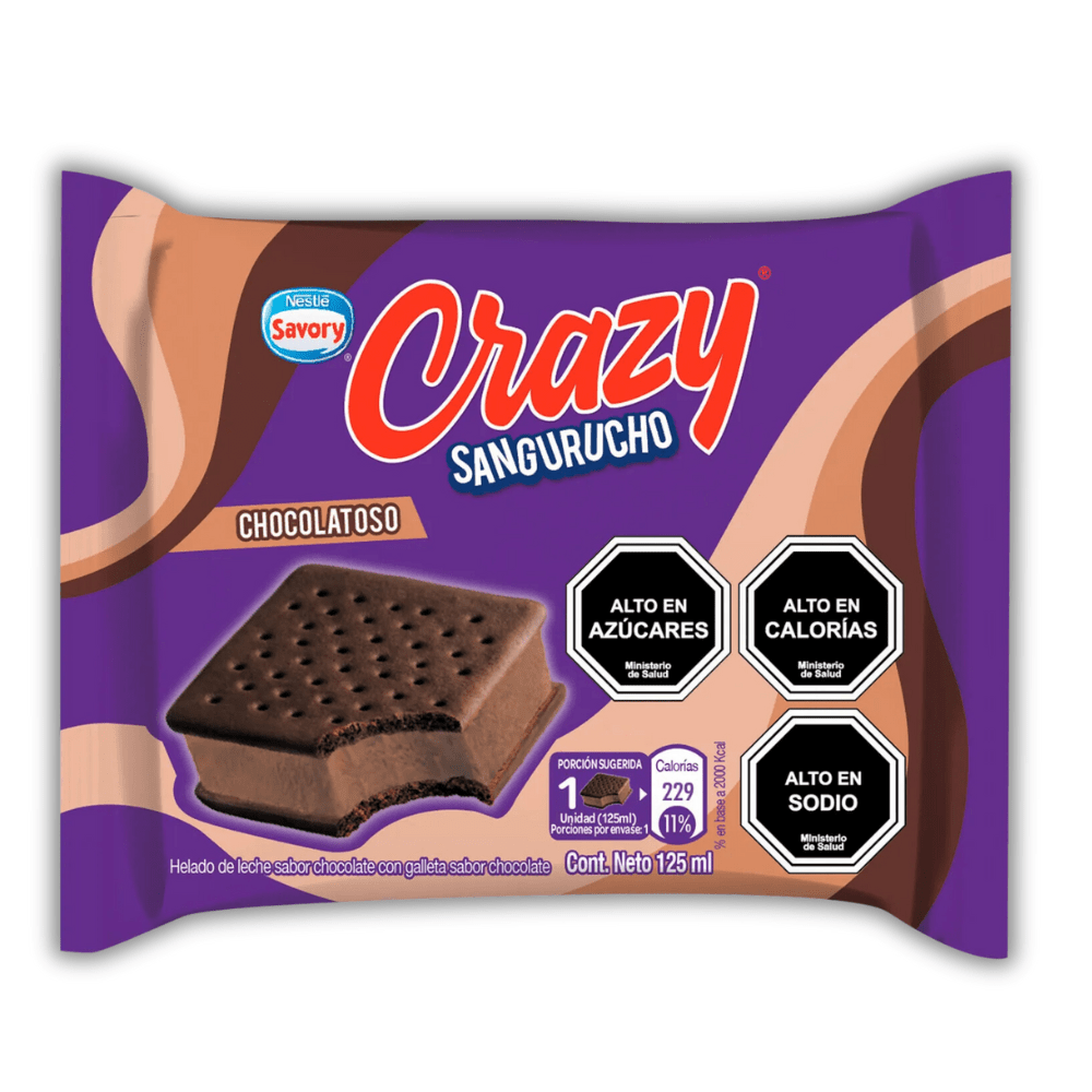 SAVORY HELADO CRAZY SANGURUCHO CHOCOLATE 125ML1
