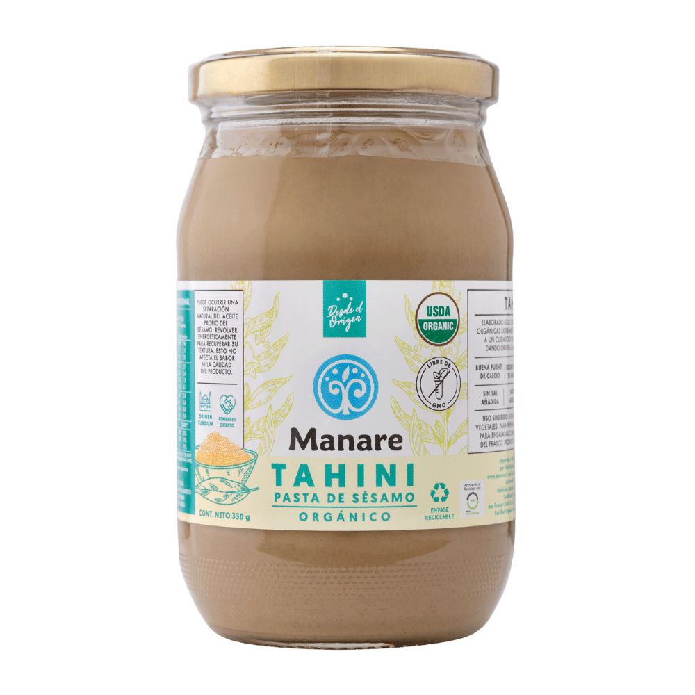 MANARE TAHINI PASTA DE SESAMO ORGANICA 330G1