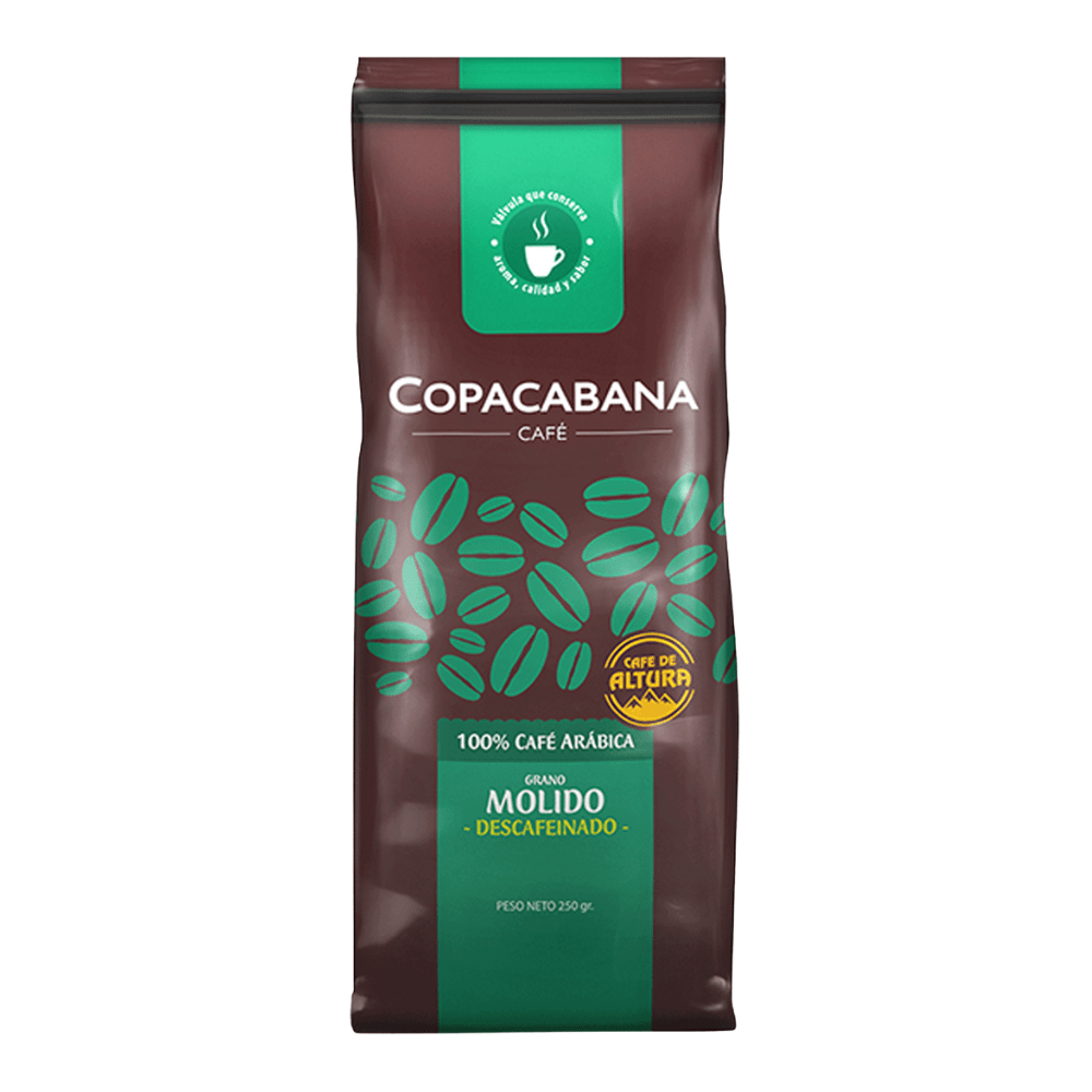 CAFE COPACABANA DESCAFEINADO MOLIDO 250G1