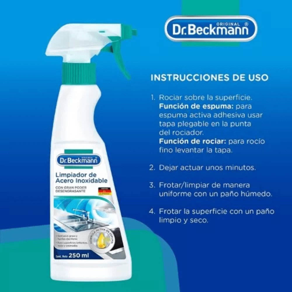 limpiador de acero inoxidable Dr. Beckmann 250ml3