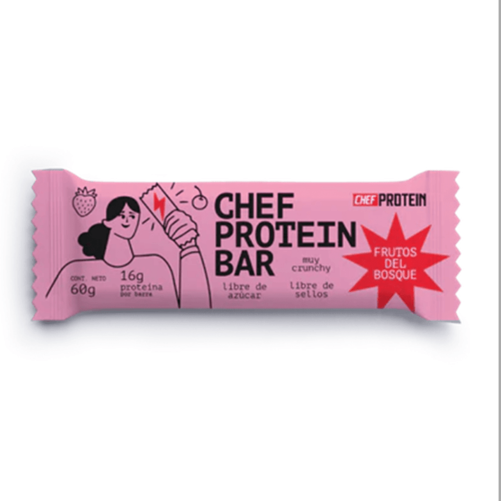 BARRA CHEF PROTEIN FRUTOS DEL BOSQUE 60 GR1