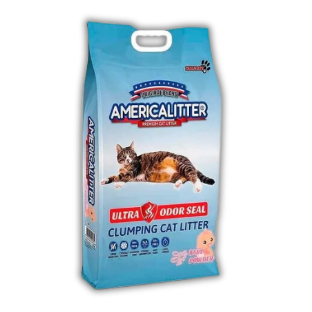ARENA SANITARIA AMERICA LITTER ULTRA ODOR SEAL BABY 15 KG1