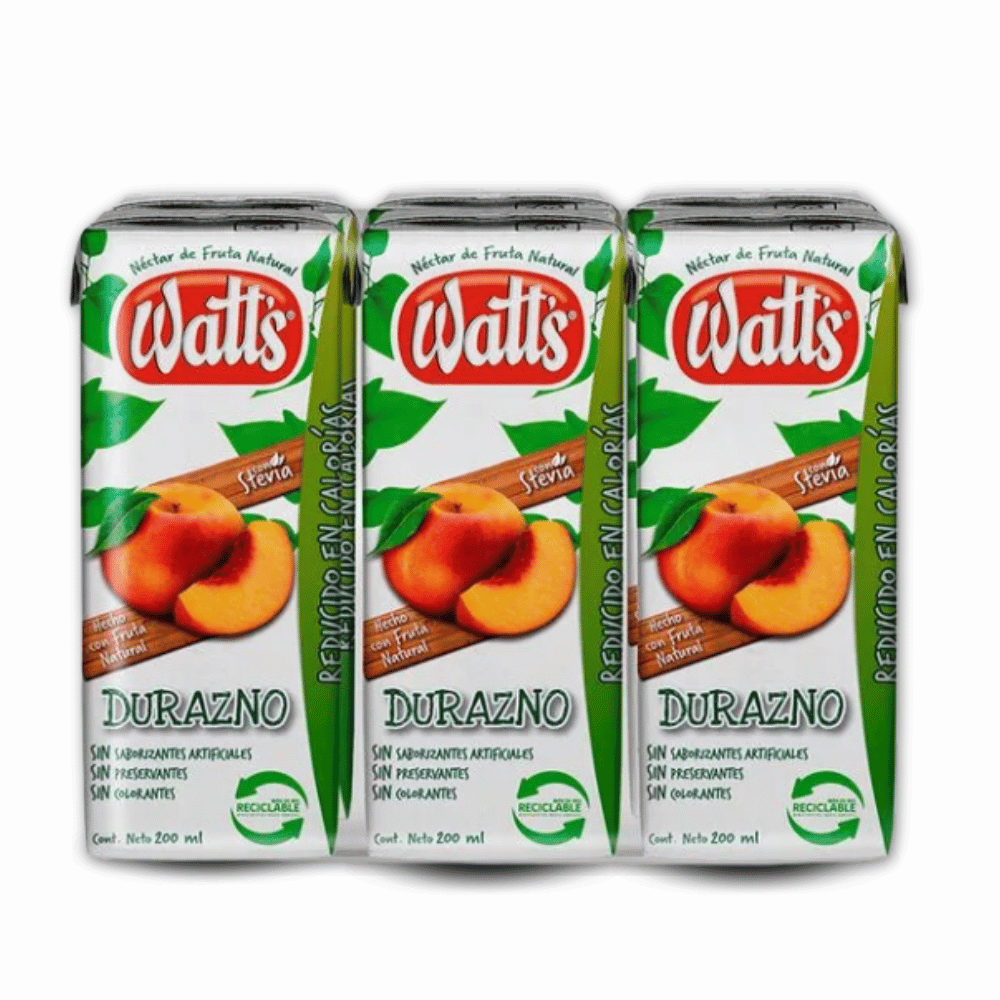 WATTS DURAZNO X6 200 ML2