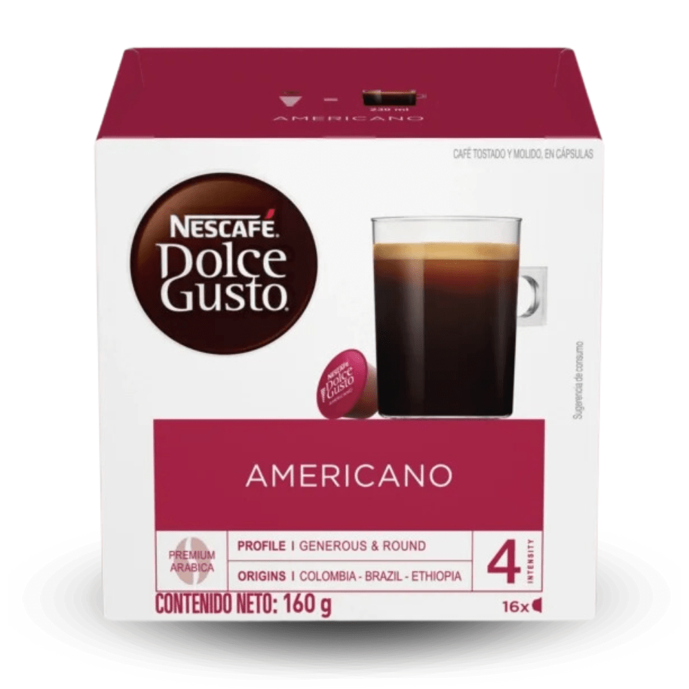 Capsulas Dolce Gusto Americano 128g1