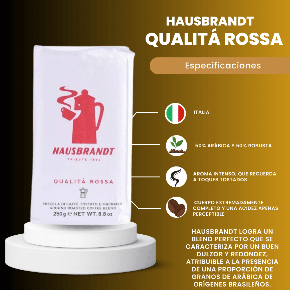 CAFE MOLIDO HAUSBRANDT QUALITA ROSA 250G2